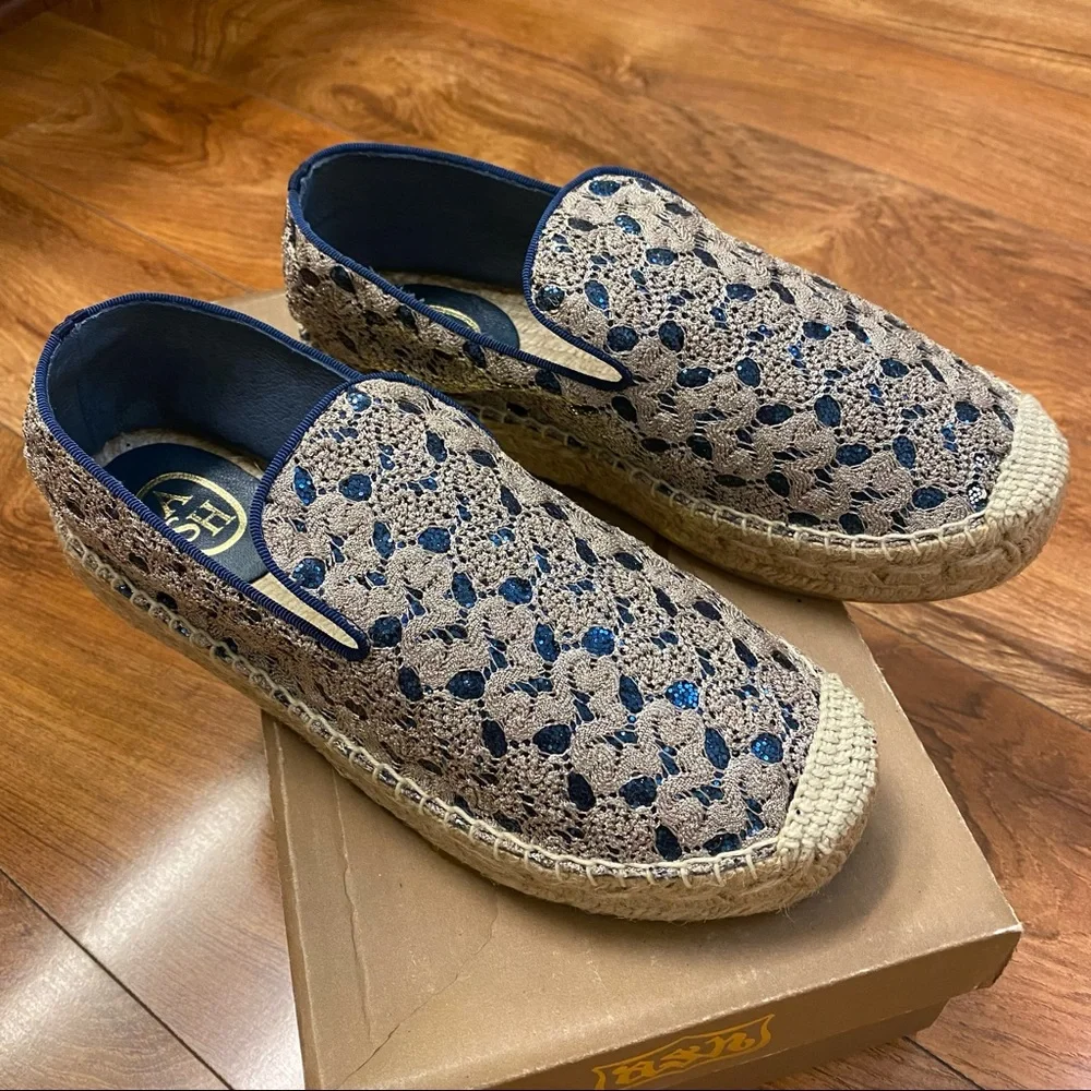 ASH XEM Espadrilles Gold & Blue - Picture 11 of 13